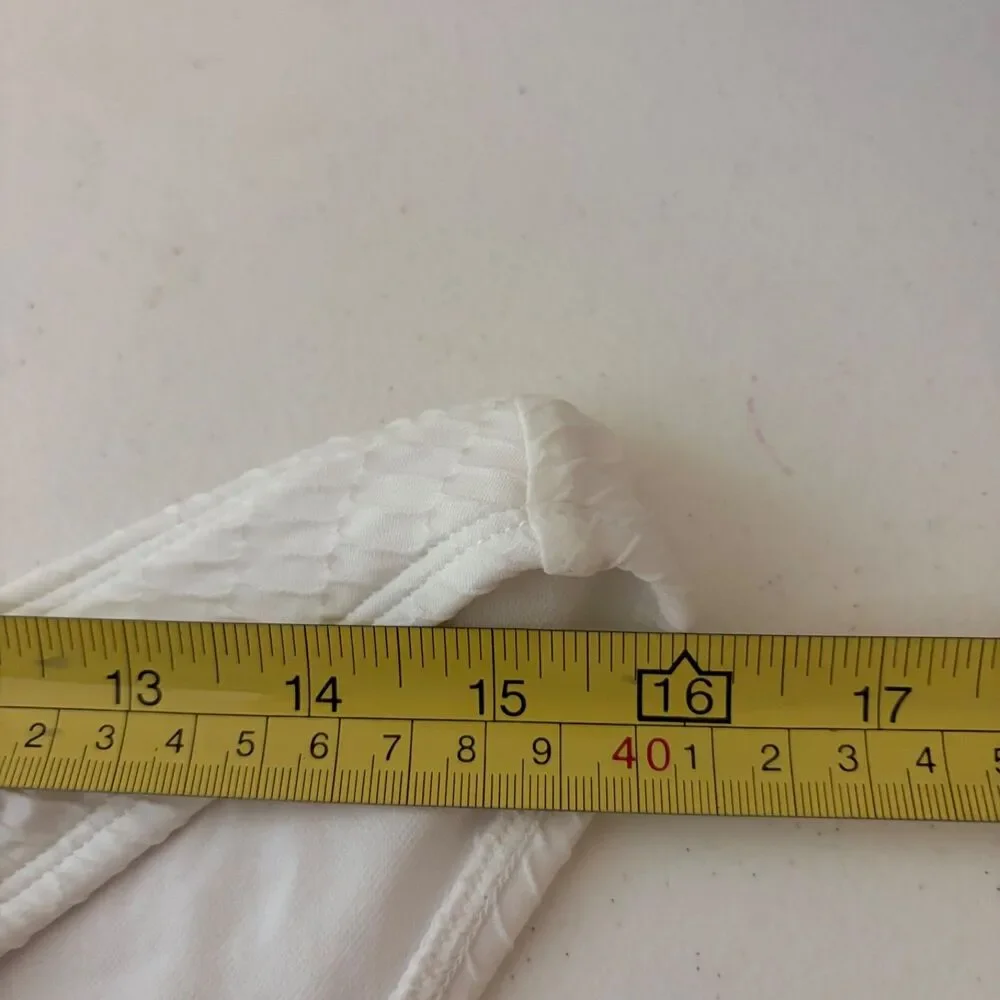 Stoney Clover x Target Women's Medium White Textured Bikini Bottoms High Cut
